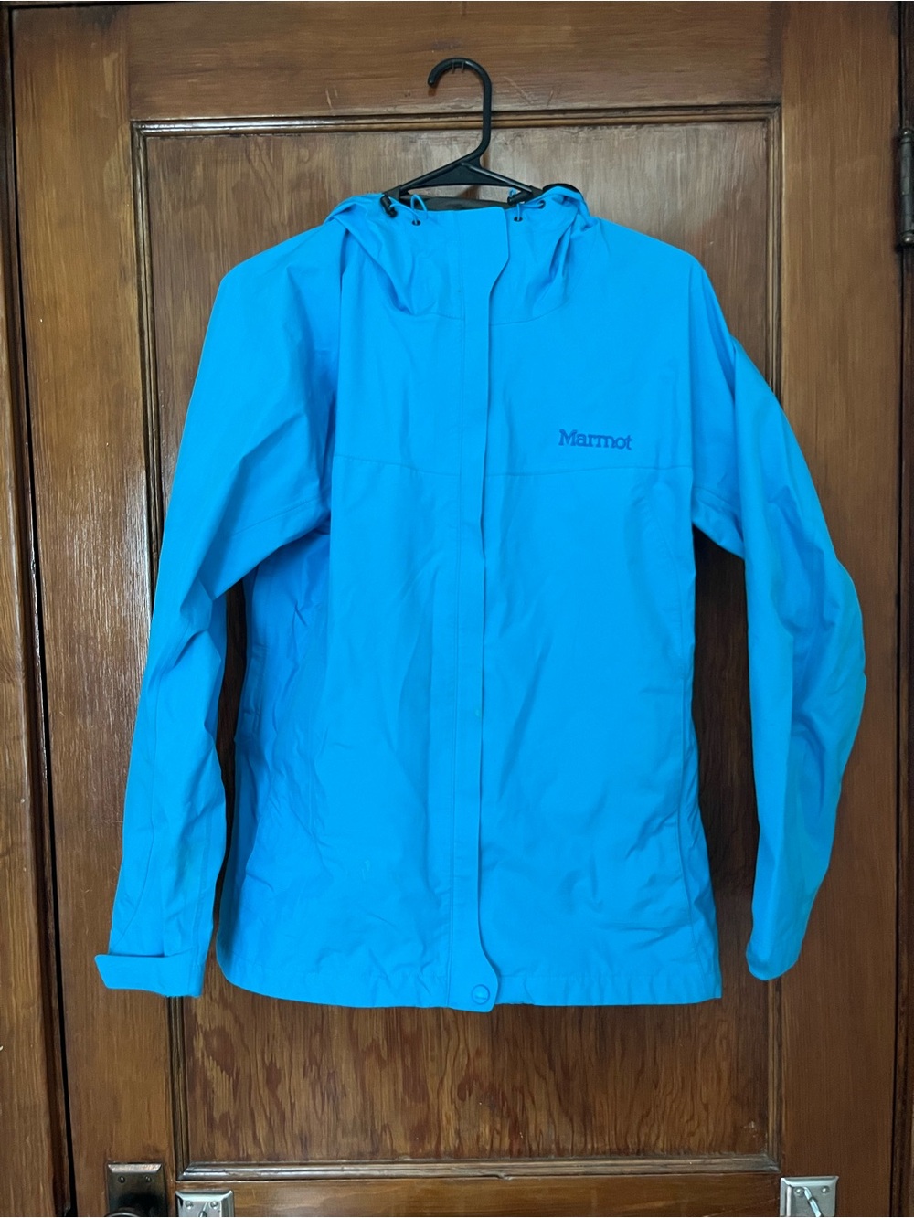 Marmot Women's Waterproof Blue Hooded Rain Jacket